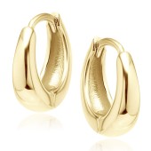 Cercei argint placat cu aur galben 14mm DiAmanti Z2056DEG14-DIA